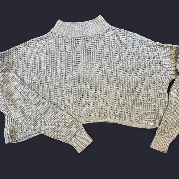 Hollister Co. XS grey knit cropped sweater - Picture 1 of 3